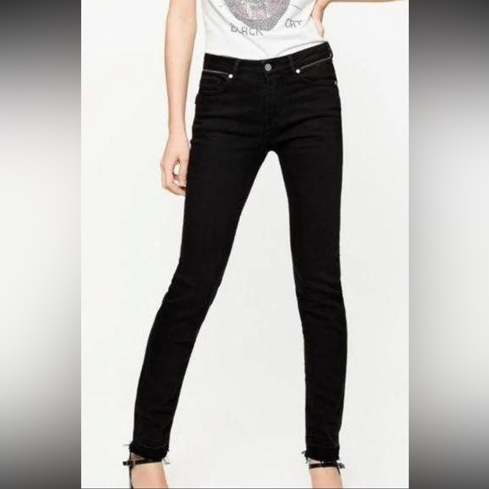 Zadig & Voltaire Eva Zip Jeans Skinny Size 27